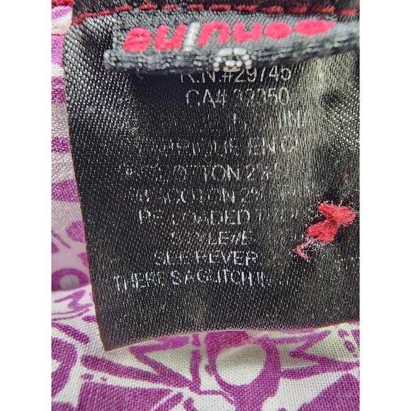 VOLCOM Burgundy Low-Rise Cotton Flare Skater Street Jeans Pants SZ 9 - Picture 9 of 11